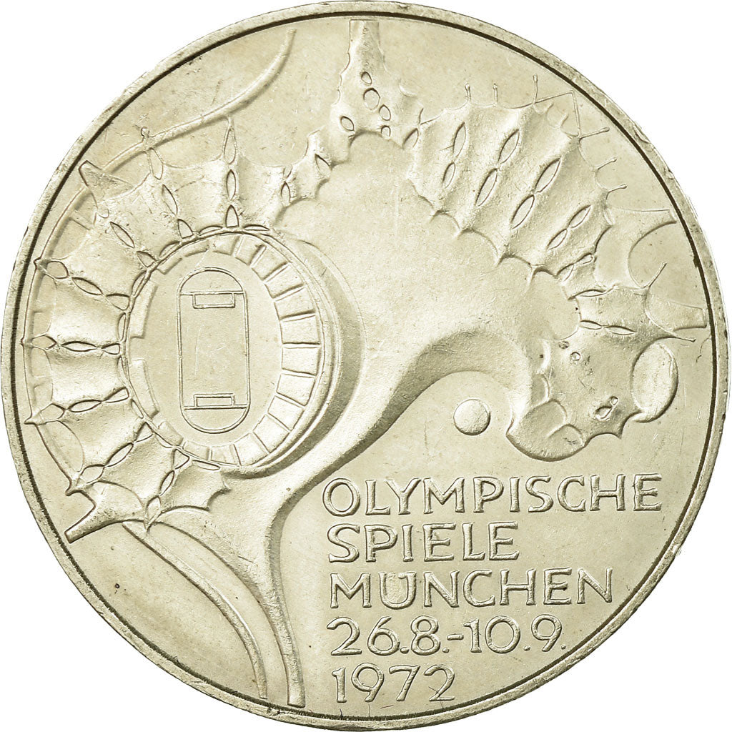 Monnaie, République fédérale allemande, 10 Mark, 1972, Hambourg, TTB+