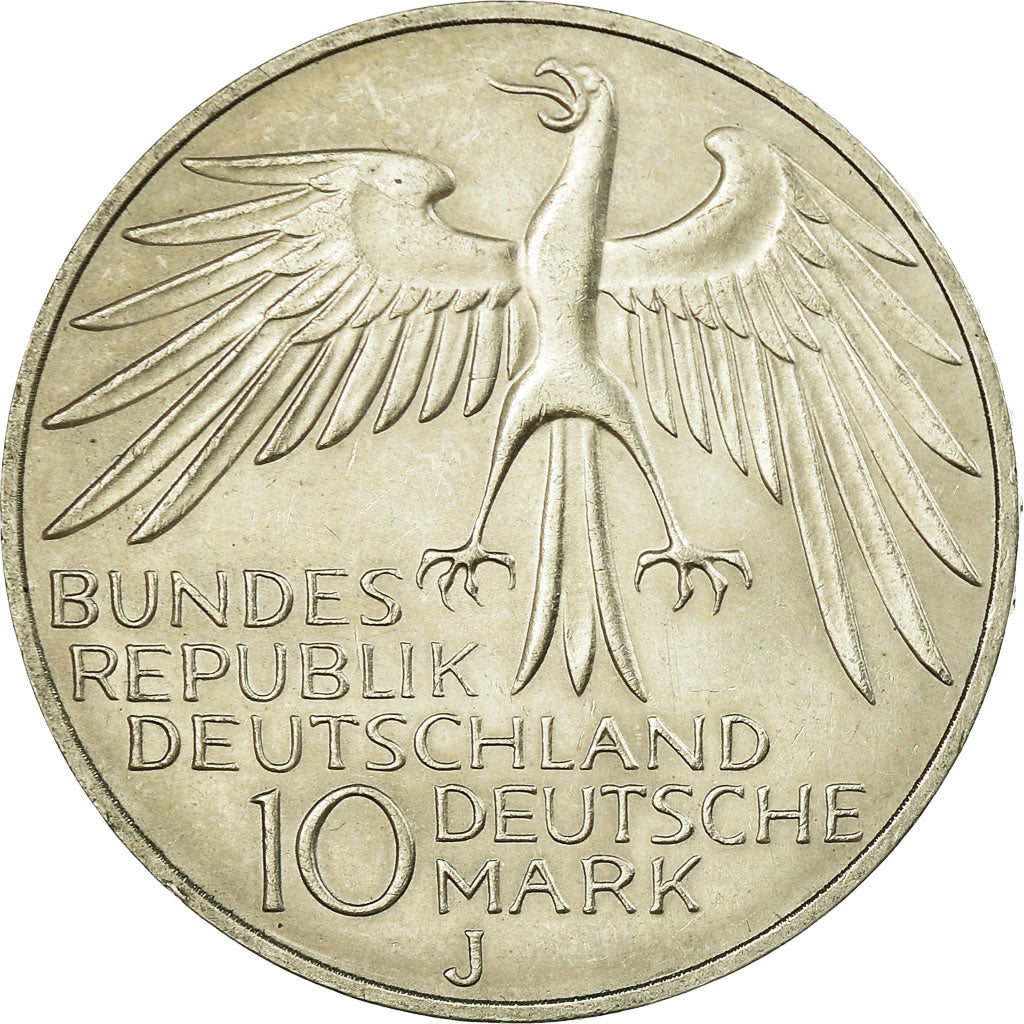Monnaie, République fédérale allemande, 10 Mark, 1972, Hambourg, TTB+