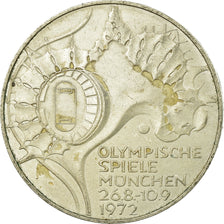 Coin, GERMANY - FEDERAL REPUBLIC, 10 Mark, 1972, Hambourg, VF(30-35), Silver