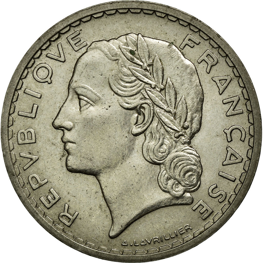 Moneta, Francia, Lavrillier, 5 Francs, 1938, SPL-, Nichel, KM:888, Gadoury:760