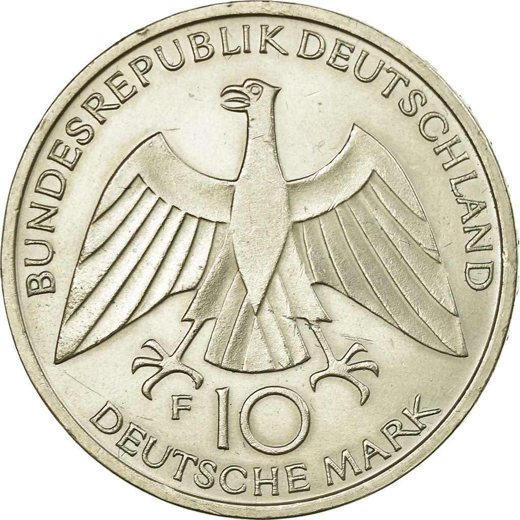 Munten, Federale Duitse Republiek, 10 Mark, 1972, Stuttgart, ZF+, Zilver, KM:131