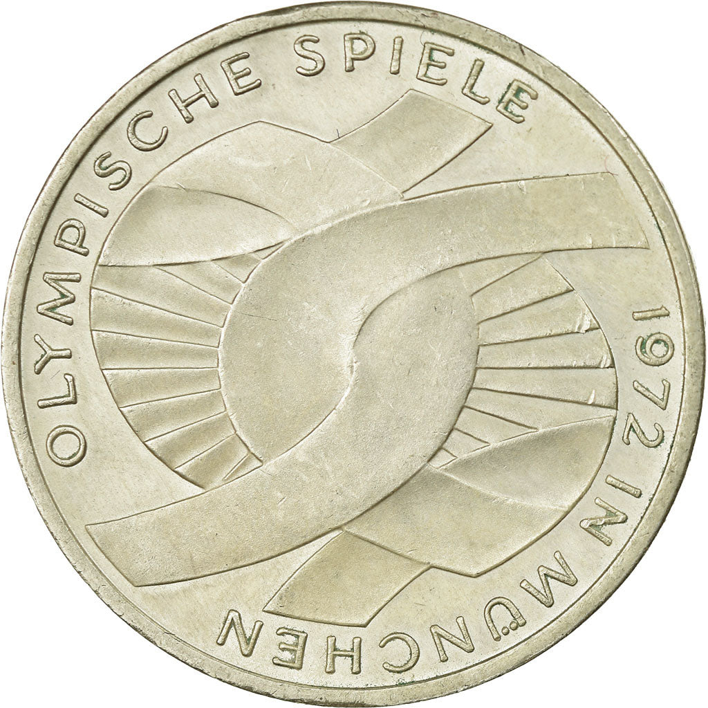 Coin, GERMANY - FEDERAL REPUBLIC, 10 Mark, 1972, Hambourg, EF(40-45), Silver