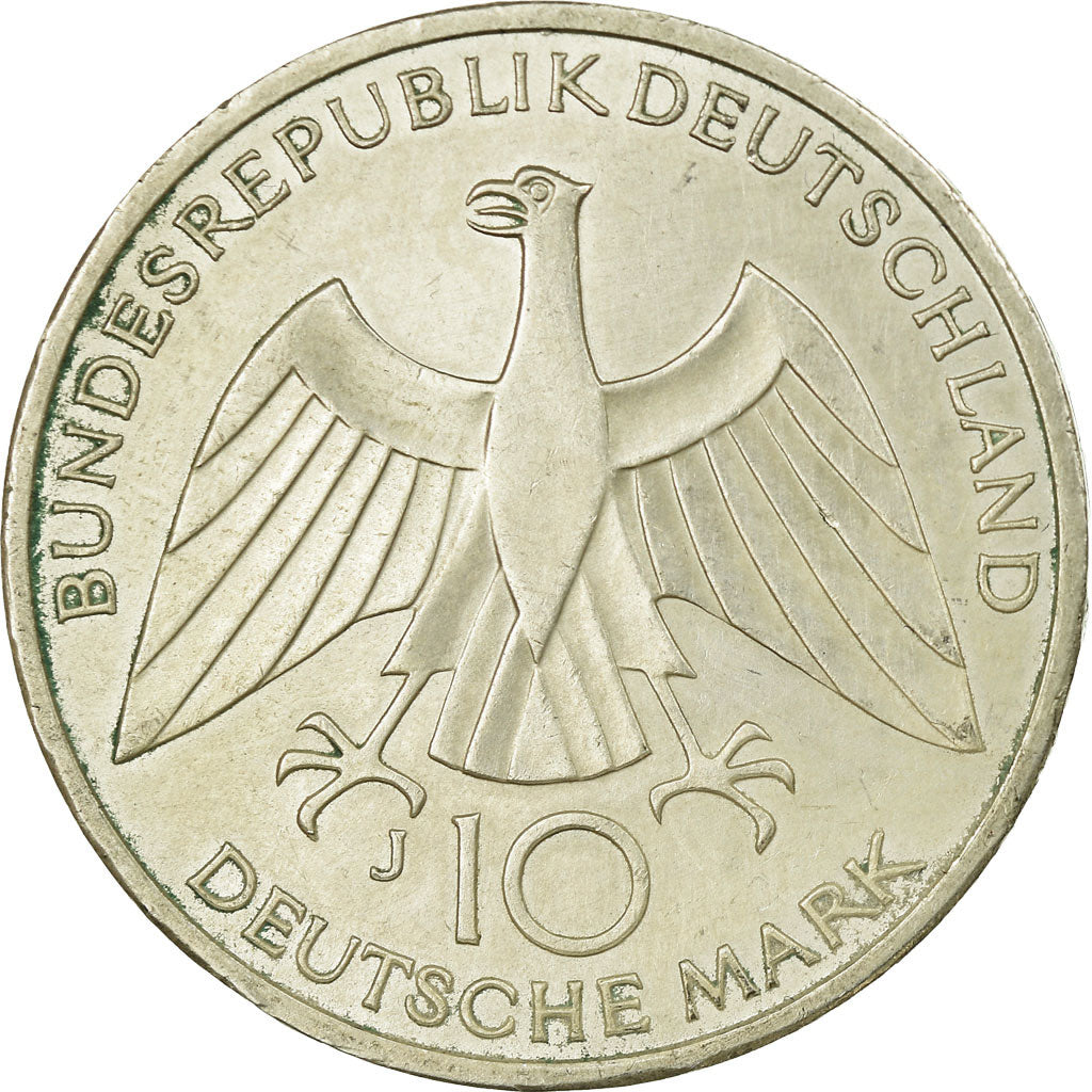 Coin, GERMANY - FEDERAL REPUBLIC, 10 Mark, 1972, Hambourg, EF(40-45), Silver