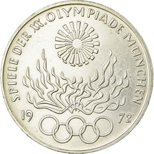 Monnaie, République fédérale allemande, 10 Mark, 1972, Karlsruhe, TTB+