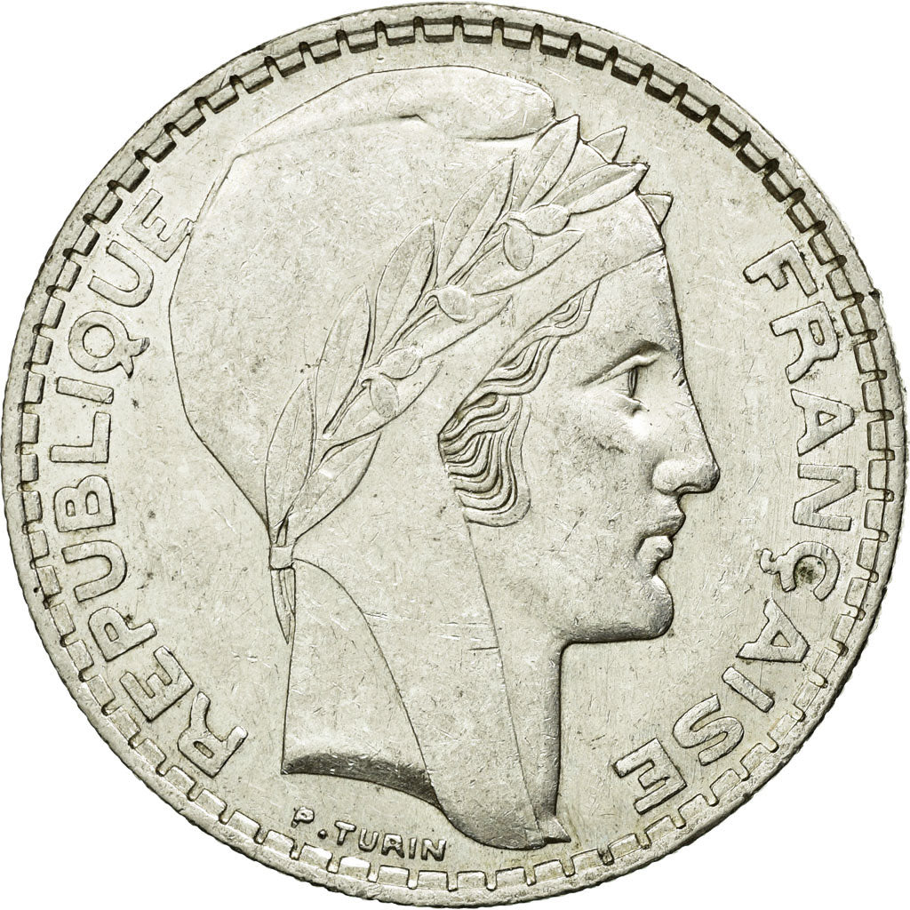 Moneta, Francja, Turin, 20 Francs, 1937, AU(55-58), Srebro, KM:879, Gadoury:852