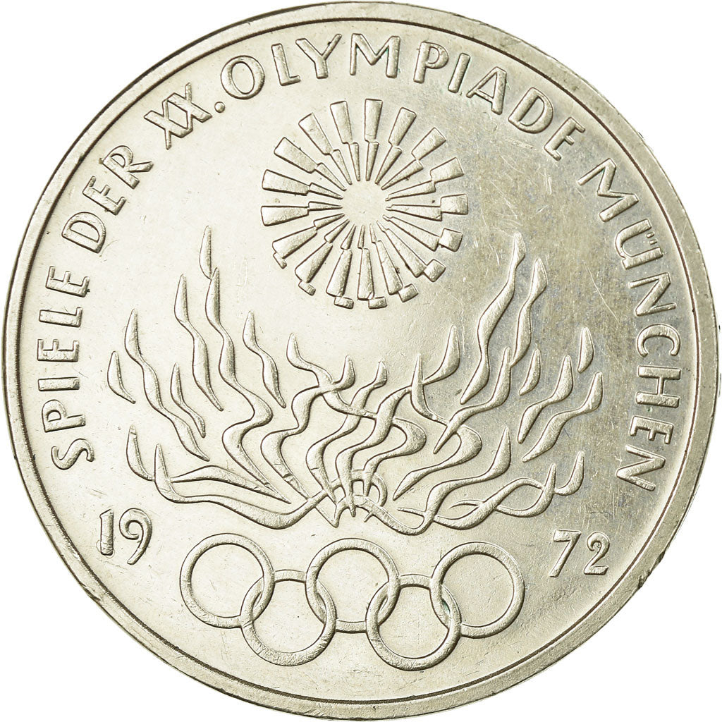 Moneta, GERMANIA - REPUBBLICA FEDERALE, 10 Mark, 1972, Stuttgart, BB+, Argento