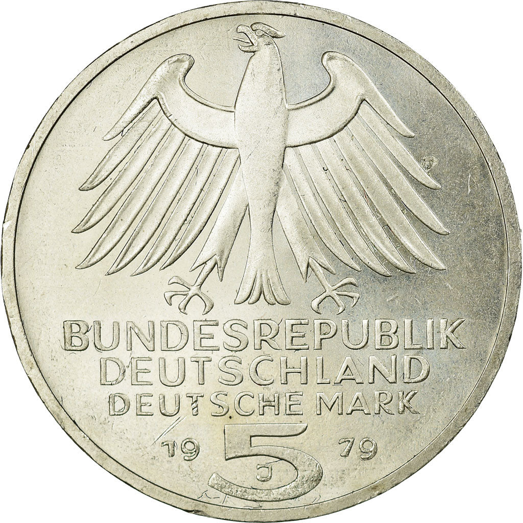 Moeda, ALEMANHA - REPÚBLICA FEDERAL, 5 Mark, 1979, Hamburg, Germany, EF(40-45)