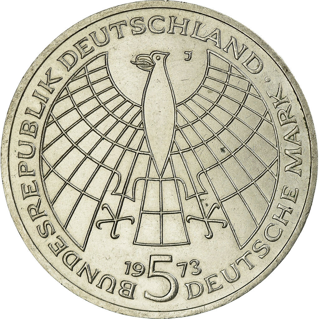 Moneta, GERMANIA - REPUBBLICA FEDERALE, 5 Mark, 1973, Hamburg, Germany, SPL-