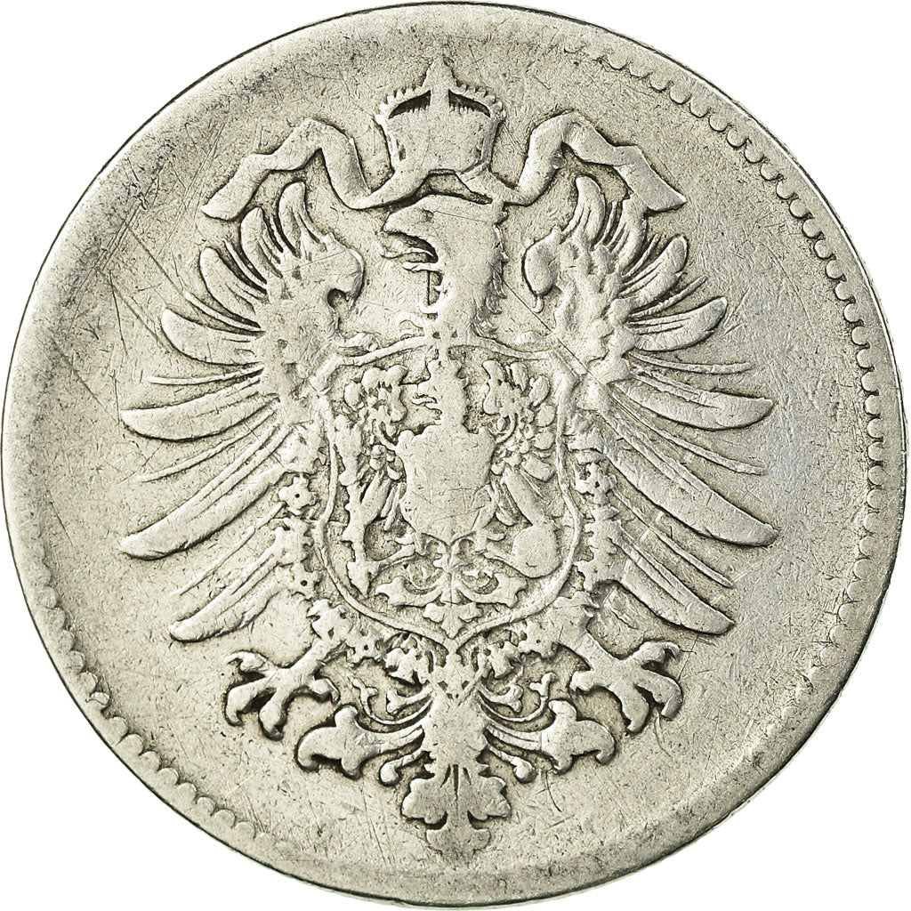 Coin, GERMANY - EMPIRE, Wilhelm I, Mark, 1875, Karlsruhe, VF(20-25), Silver