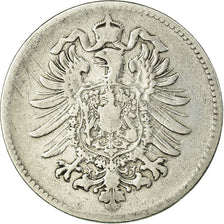 Coin, GERMANY - EMPIRE, Wilhelm I, Mark, 1875, Karlsruhe, VF(20-25), Silver