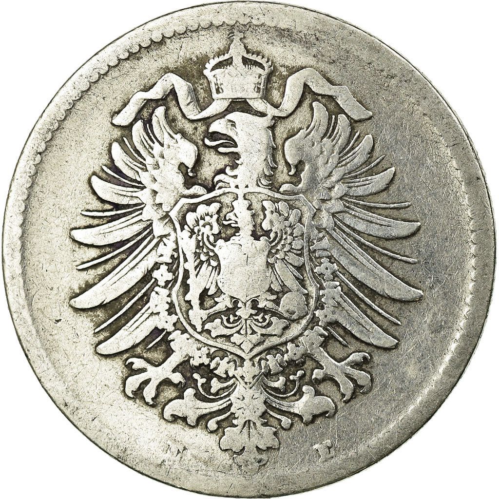 Coin, GERMANY - EMPIRE, Wilhelm I, Mark, 1874, Karlsruhe, VF(20-25), Silver