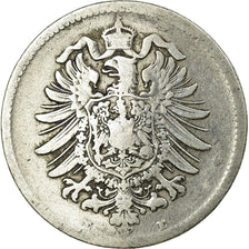 Coin, GERMANY - EMPIRE, Wilhelm I, Mark, 1874, Karlsruhe, VF(20-25), Silver