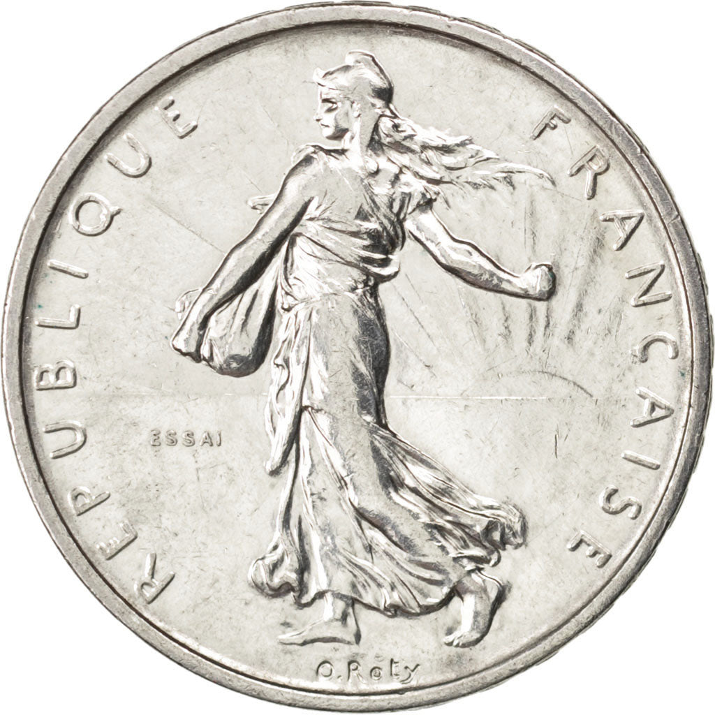 Cinquième République, 5 Francs Semeuse, 1959, Essai variété grand 5, KM E101