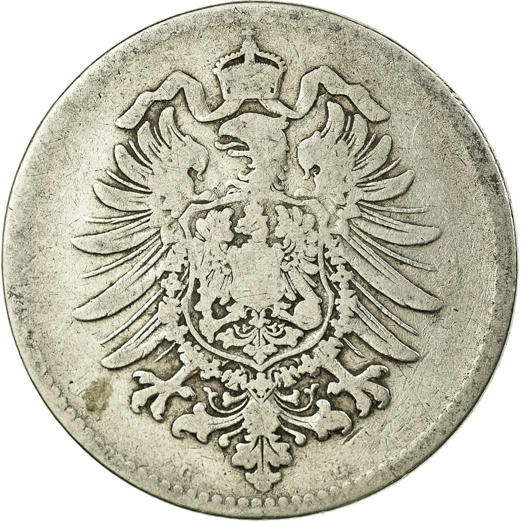 Coin, GERMANY - EMPIRE, Wilhelm I, Mark, 1874, Karlsruhe, VF(20-25), Silver