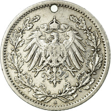 Coin, GERMANY - EMPIRE, 1/2 Mark, 1907, Berlin, EF(40-45), Silver, KM:17