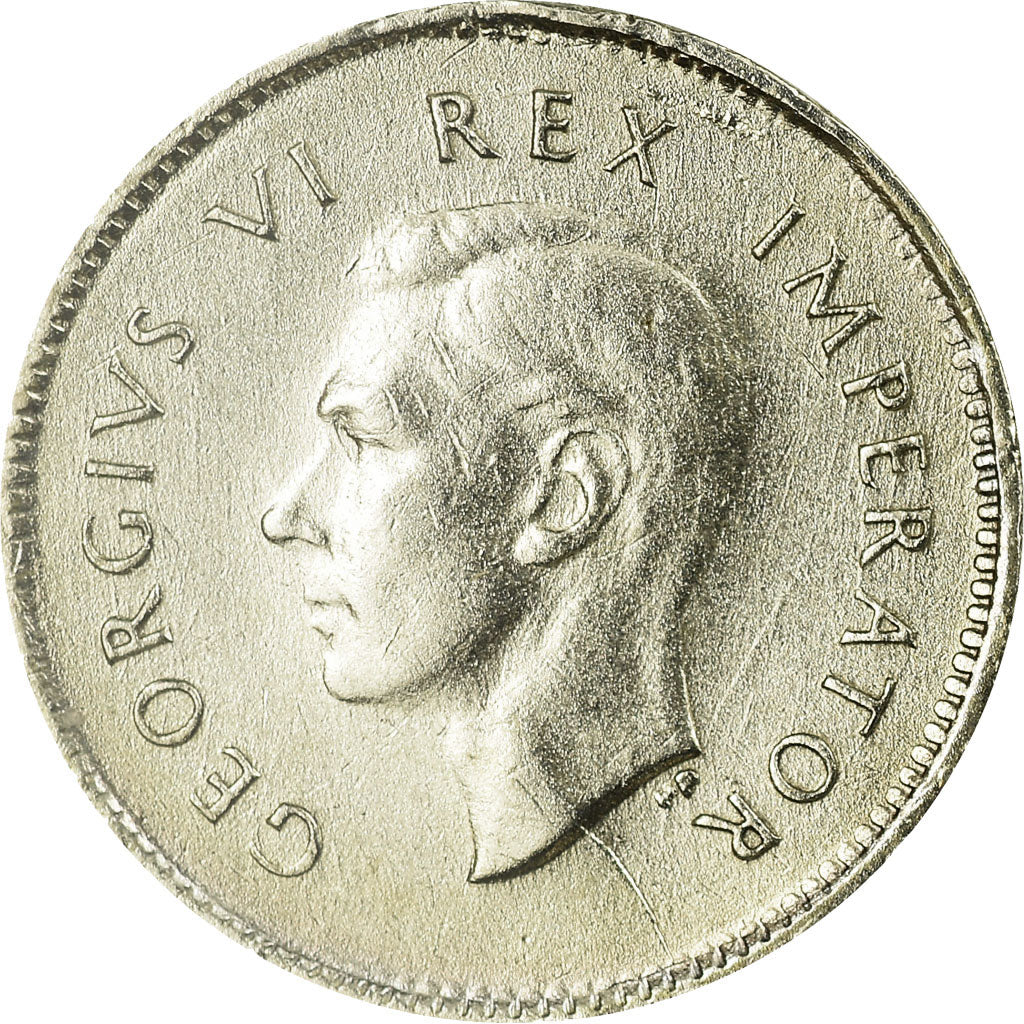 Coin, South Africa, George VI, 3 Pence, 1942, AU(55-58), Silver, KM:26