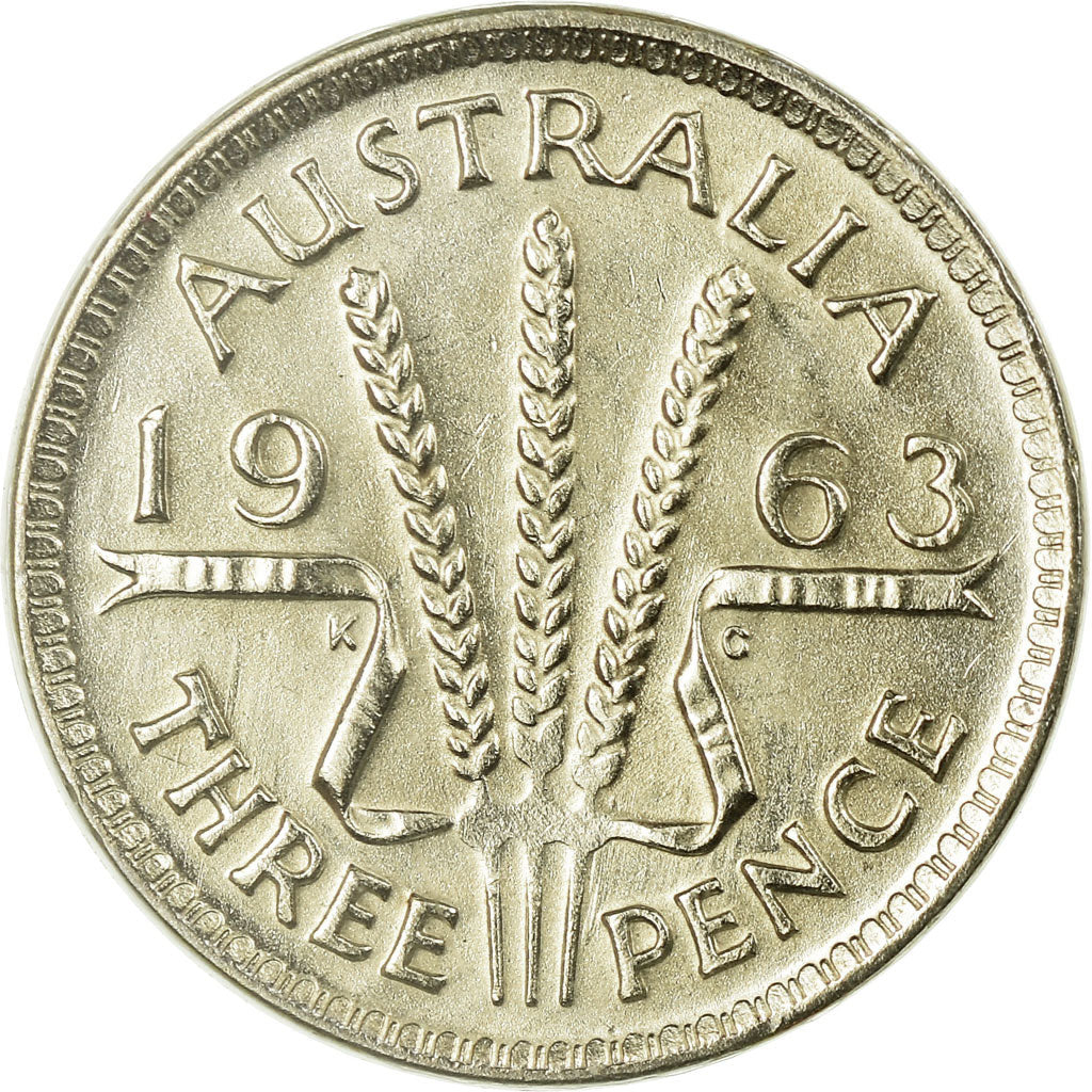 Coin, Australia, Elizabeth II, Threepence, 1963, Melbourne, AU(55-58), Silver