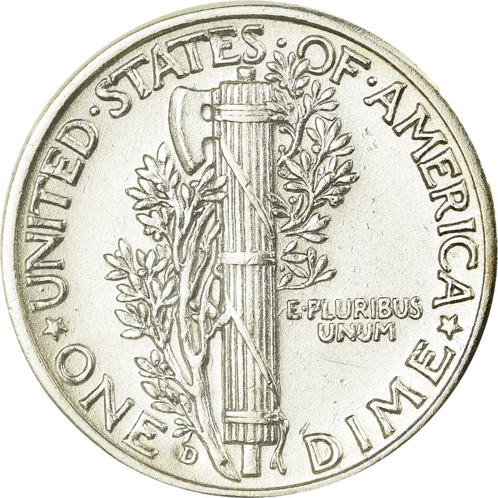 Coin, United States, Mercury Dime, Dime, 1942, U.S. Mint, Denver, AU(55-58)