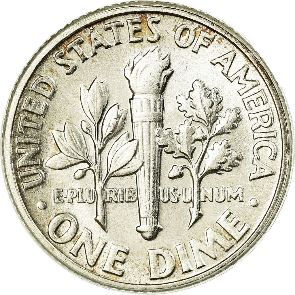 Coin, United States, Roosevelt Dime, Dime, 1954, U.S. Mint, Philadelphia