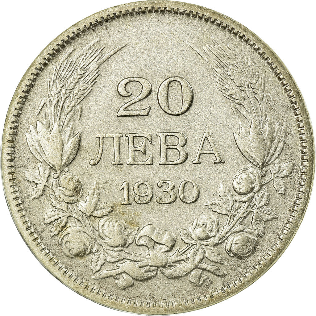 Coin, Bulgaria, 20 Leva, 1930, Budapest, Hungary, AU(55-58), Silver, KM:41