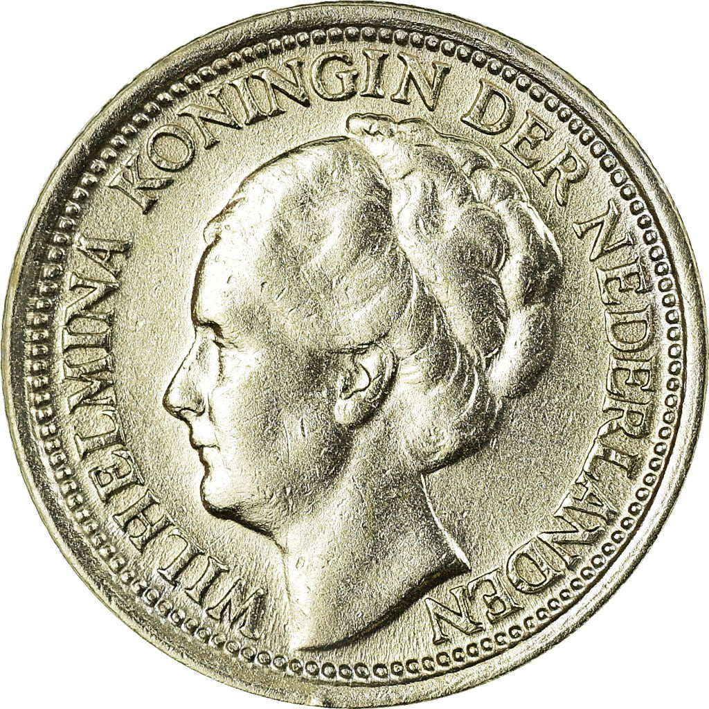 Coin, Netherlands, Wilhelmina I, 10 Cents, 1939, MS(60-62), Silver, KM:163