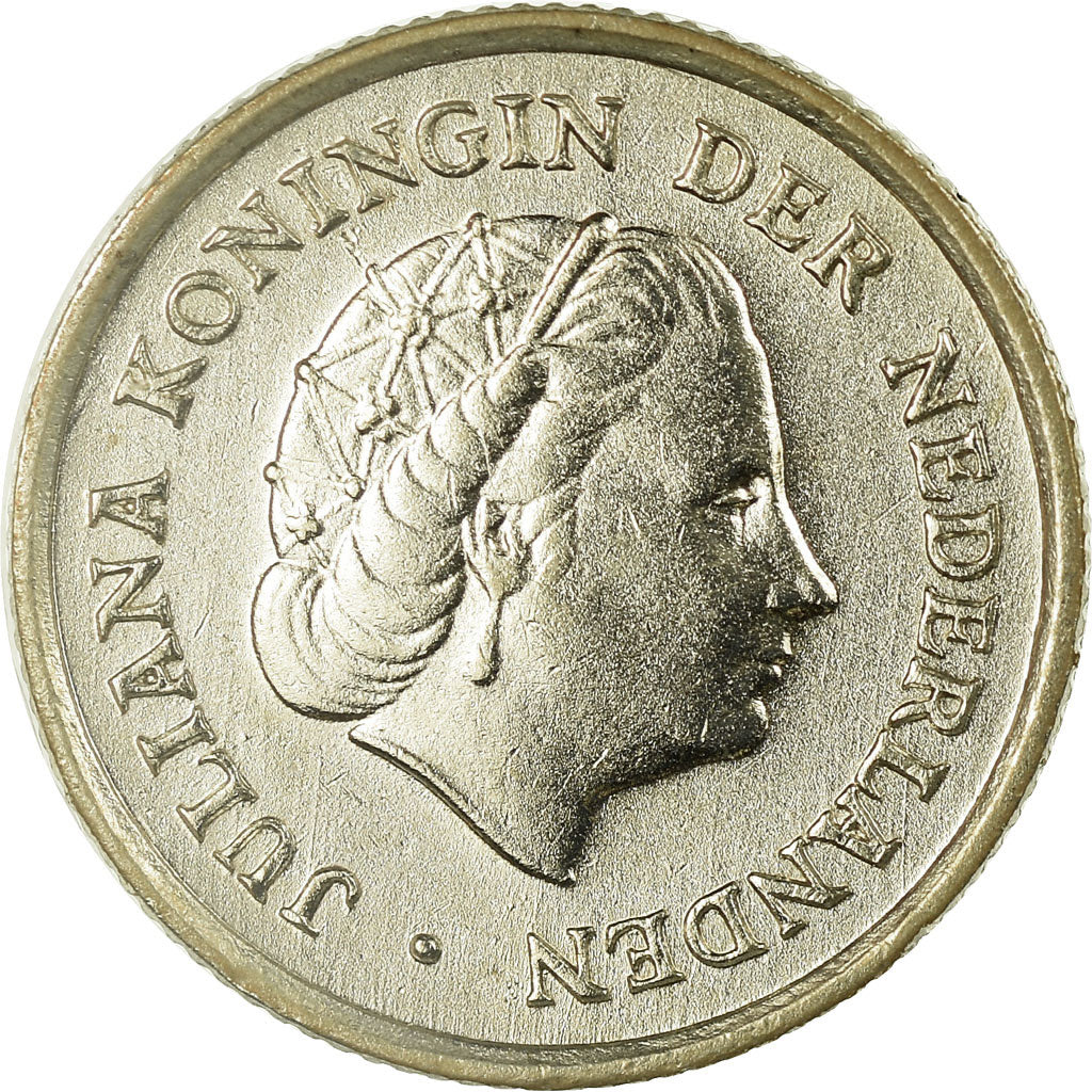 Coin, Netherlands Antilles, Juliana, 1/10 Gulden, 1960, EF(40-45), Silver, KM:3