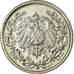 Coin, GERMANY - EMPIRE, 1/2 Mark, 1915, Karlsruhe, AU(55-58), Silver, KM:17