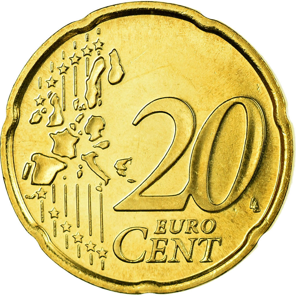San Marino, 20 Euro Cent, 2003, MS(63), Brass, KM:444