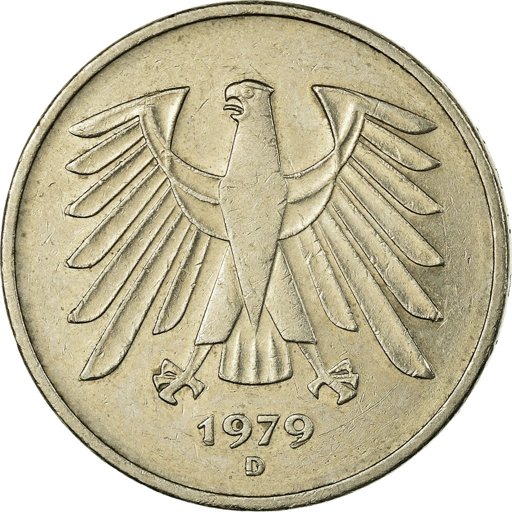 Moneta, GERMANIA - REPUBBLICA FEDERALE, 5 Mark, 1979, Munich, BB, Nichel