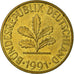 Coin, GERMANY - FEDERAL REPUBLIC, 10 Pfennig, 1991, Munich, EF(40-45), Brass