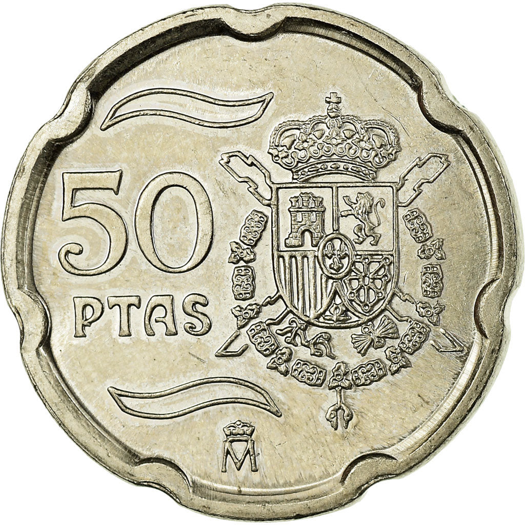 Moeda, Espanha, Juan Carlos I, 50 Pesetas, 2000, Madrid, AU(55-58)