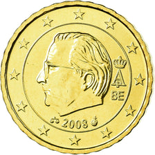 Belgium, 10 Euro Cent, 2008, MS(65-70), Brass, KM:277
