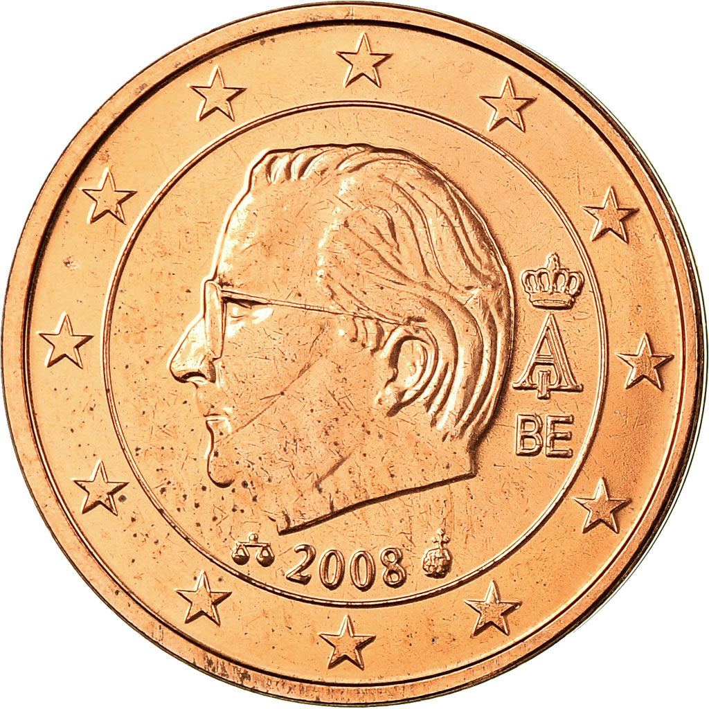 Belgium, 2 Euro Cent, 2008, MS(65-70), Copper Plated Steel, KM:275