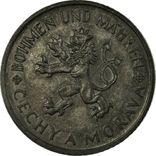 Coin, BOHEMIA & MORAVIA, Koruna, 1942, EF(40-45), Zinc, KM:4