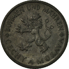 Coin, BOHEMIA & MORAVIA, Koruna, 1944, EF(40-45), Zinc, KM:4