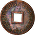Coin, FRENCH COCHIN CHINA, 2 Sapeque, 1879, Paris, EF(40-45), Bronze, KM:2