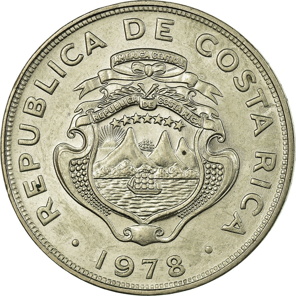 Coin, Costa Rica, Colon, 1978, EF(40-45), Copper-nickel, KM:186.2