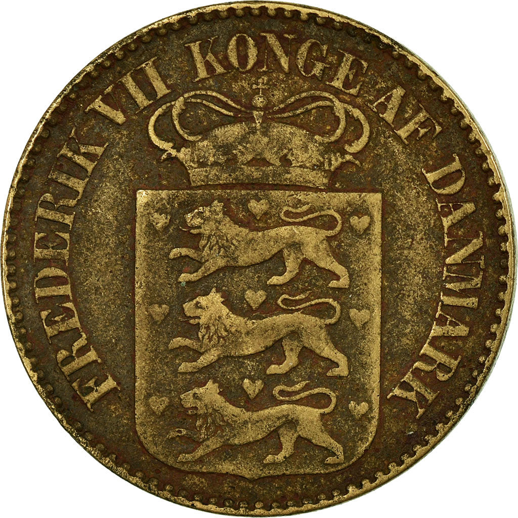 Coin, Danish West Indies, Frederik VII, Cent, 1860, Altona, VF(30-35), Bronze