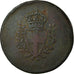 Coin, ITALIAN STATES, GENOA, Quattro (4) Denari, 1814, Genoa, VF(20-25), Copper