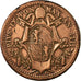 Moeda, ESTADOS ITALIANOS, PAPAL STATES, Pius IX, Mezzo (1/2) Baiocco, 1849