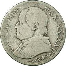 Coin, ITALIAN STATES, PAPAL STATES, Pius IX, Lira, 1866, Roma, VF(30-35)