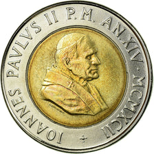 Münze, Vatikanstadt, John Paul II, 500 Lire, 1992, Roma, VZ, Bi-Metallic