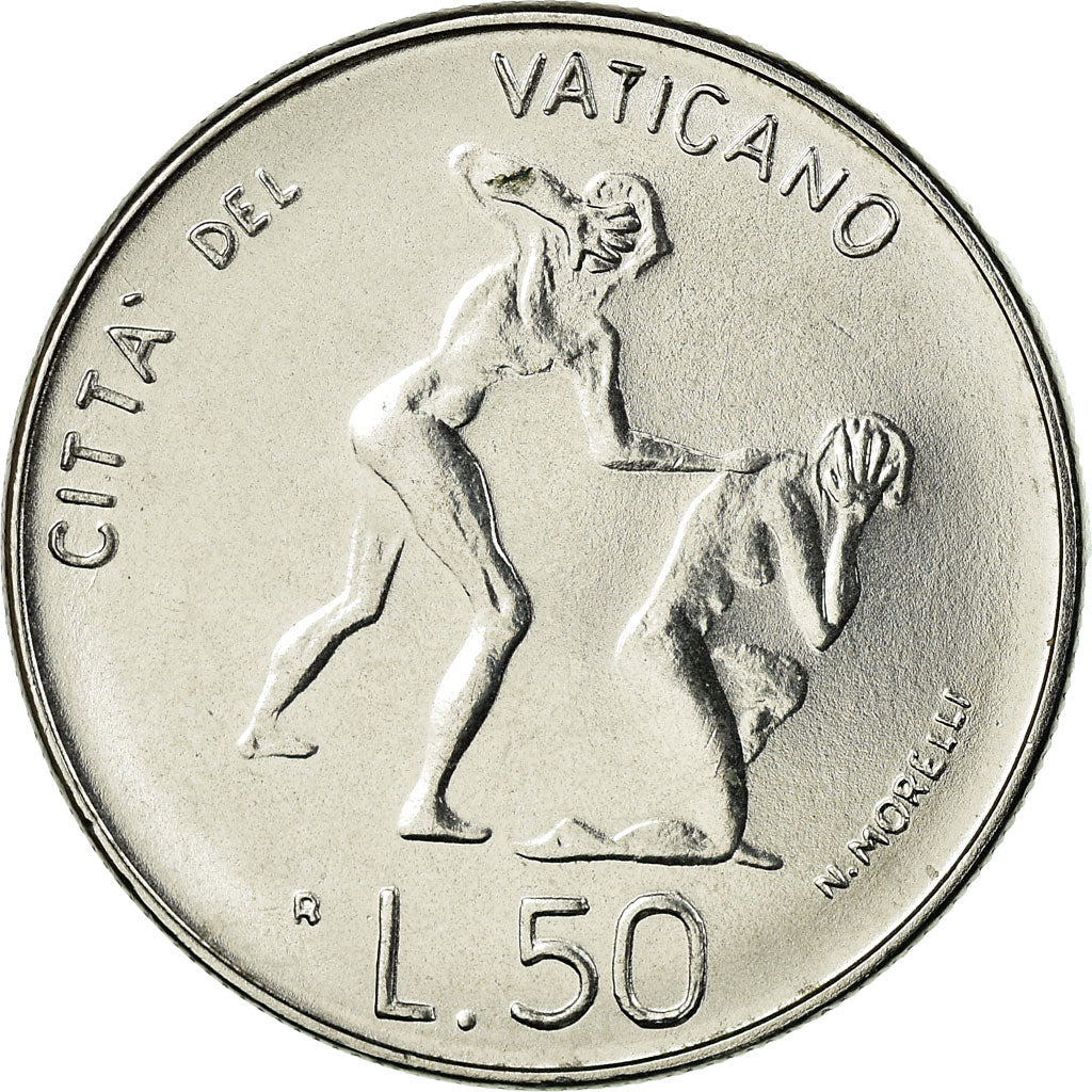Moeda, CIDADE DO VATICANO, John Paul II, 50 Lire, 1983, Roma, MS(63), Aço