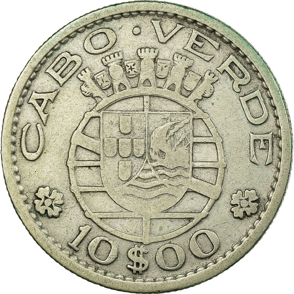 Moneta, Capo Verde, 10 Escudos, 1953, BB, Argento, KM:10