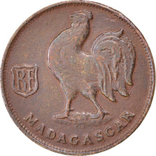 MADAGASCAR, Franc, 1943, Pretoria, KM #2, EF(40-45), Bronze, 5.25