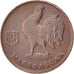 MADAGASCAR, Franc, 1943, Pretoria, KM #2, EF(40-45), Bronze, 5.25