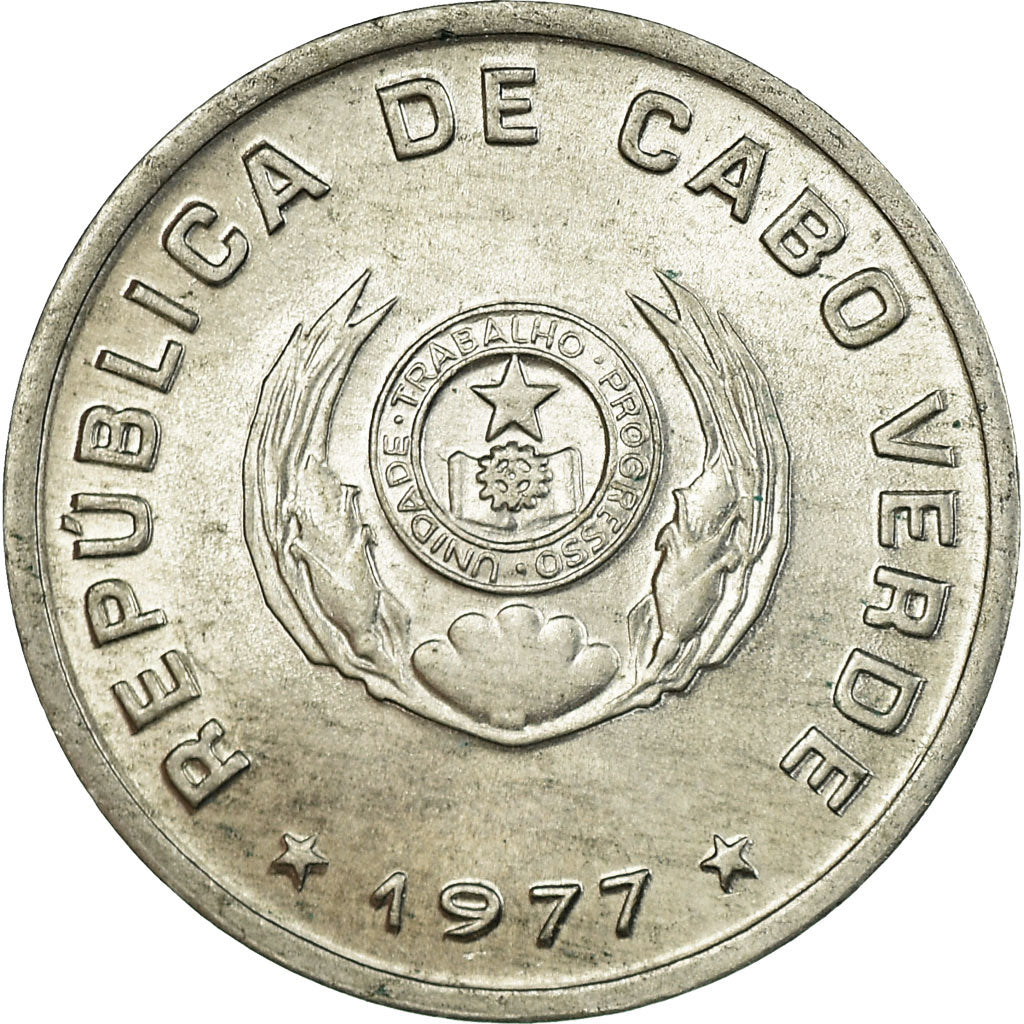 Coin, Cape Verde, 20 Centavos, 1977, AU(55-58), Aluminum, KM:15