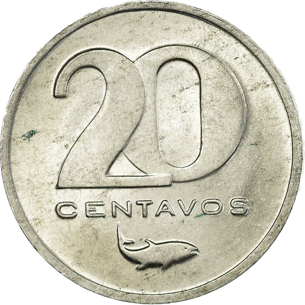 Coin, Cape Verde, 20 Centavos, 1977, AU(55-58), Aluminum, KM:15