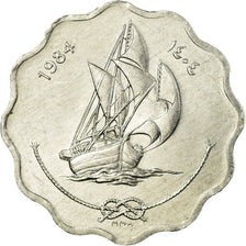 Moneda, ISLAS MALDIVAS, 10 Laari, 1984/AH1404, EBC, Aluminio, KM:70