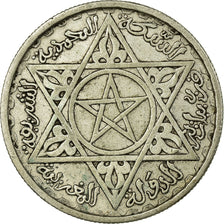 Coin, Morocco, Mohammed V, 100 Francs, AH 1372/1953, Paris, AU(50-53), Silver